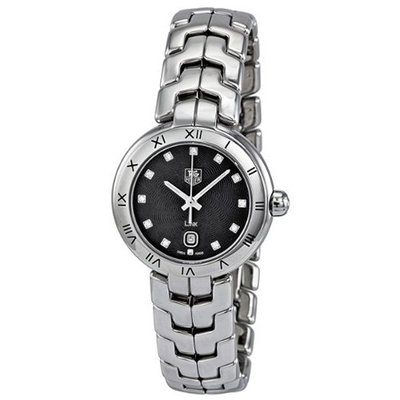 Tag Heuer Link Diamond Black Guilloche Dial Steel Ladies WAT1410.BA0954