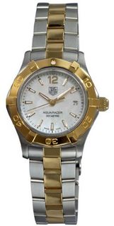 uTag Heuer TAG Heuer WAF1424.BB0825 Aquaracer 28mm 18k Yellow Gold Mother-of-Pearl Dial 