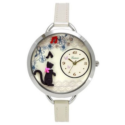 Deco (Decoration) from Japan! Black Cat Musical Notes AL1205-BE