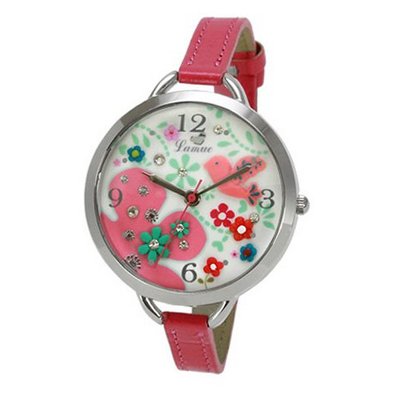 Deco (Decoration) from Japan Pink Bird and flowers BL949-PI