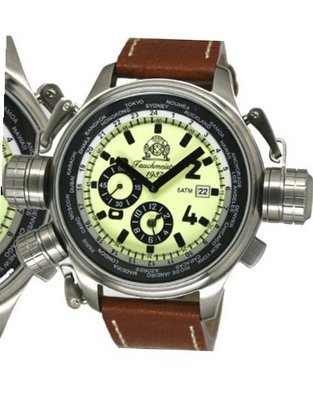 Tauchmeister T0195 XXL Military Worldtimer with Alarm