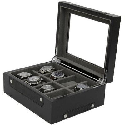 Valet- Renzo II 8 es Sporty Design Black Carbon Fiber Accents Large Compartments