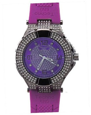 Hip Hop Rubber Band Heavy Duty Ice Out -Purple