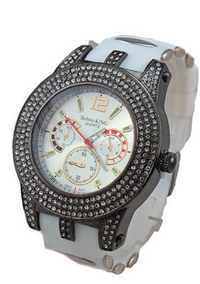 Hip Hop White Bullet Band Heavy Duty High End Ice Out