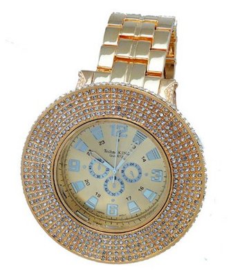 Iced Out Pave Gold Tone Hip Hop Bling Bing -Over Size