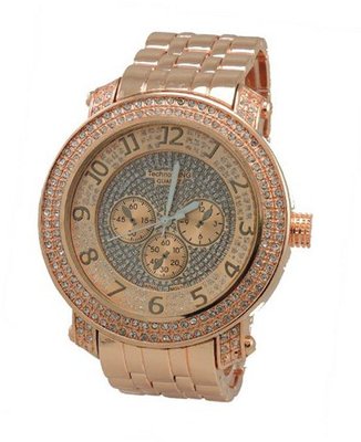 Iced Out Pave Rose Gold Tone Hip Hop Bling Bing Metal
