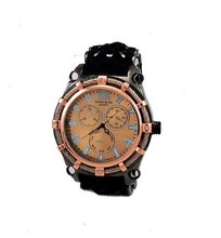 New Fashion Rope Design Rose gold Tond Dial Black Polurethane