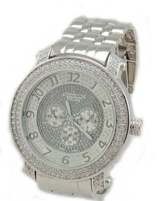 Silver Tone Pave Crystals Hip-hop Bling Bling Metal -2 Row Cz