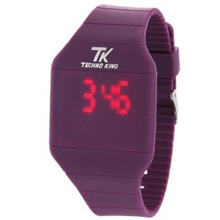Techno King Digital Band in Purple - Press to Show/Hide Time and Date
