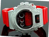 Ice Plus Diamond Shock Style White Case Red Band MG-7