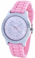 Ladies Techno Master Real Diamond Silver Tone Pink Dial w/ 2 Interchangeable Bands #TMX-2120