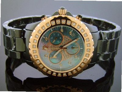 Techno Master 0.90 Ct Natural Diamond 40mm Ceramic