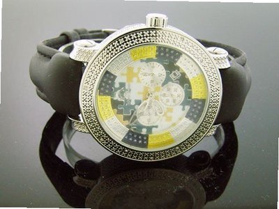Techno Master 45mm Round 0.15ct Diamond Multi Color Face