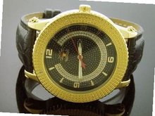 Techno Royale 50mm Round Yellow Gold 12 Diamonds