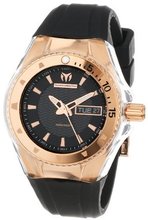 TechnoMarine 110037 Cruise Original Star Rose-Tone Stainless Steel and Black Silicone