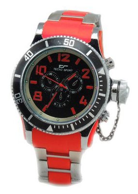 Diver-look Silver Tone Metal with Red Center Links