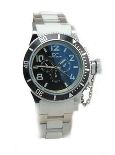 Diver-look Silver Tone Metal with White Center Links