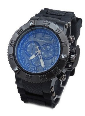 Diver Look with stainless steel black Rubber