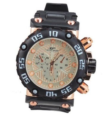 Techno Sport New Fashion Rose Gold Tone Screw Top