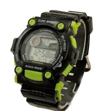 Techno Sport Shock Resistant Six Color Lighting Sport - Black/Green