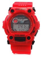Techno Sport Shock Resistant Six Color Lighting Sport -Red/Black