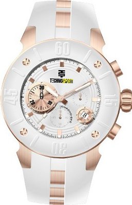 Technosport Stainless Steel Chronograph TS350-3 White Silicone