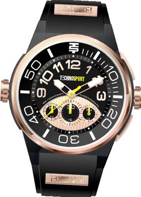 Technosport Stainless Steel Chronograph TS390-4 Black Silicone