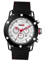 Technosport Stainless Steel Chronograph TS420-2 Black leather