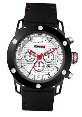 Technosport Stainless Steel Chronograph TS420-2 Black leather