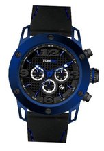 Technosport Stainless Steel Chronograph TS420-5 Black leather