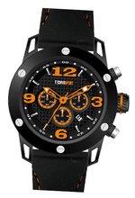 Technosport Stainless Steel Chronograph TS420-8 Black leather