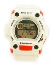 Teen's Shock Resistant Six Color Lighting Sport -White/Red