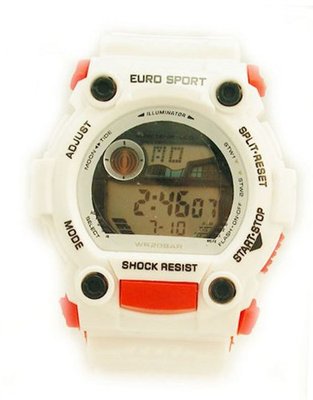 Teen's Shock Resistant Six Color Lighting Sport -White/Red