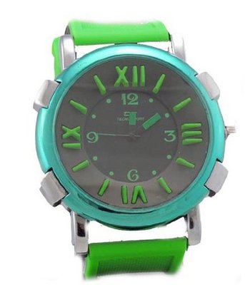 uTECHNOSPORT Techno Sport New Fashion with Revesible Rubber Band-Back/Green 
