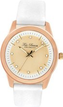 Ted Baker TE2103 Dress Sport Gold Dial Rose Gold Case White Strap