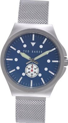Ted Baker TE3041 Vintage Silver Case Blue Dial Silver Mesh Bracelet