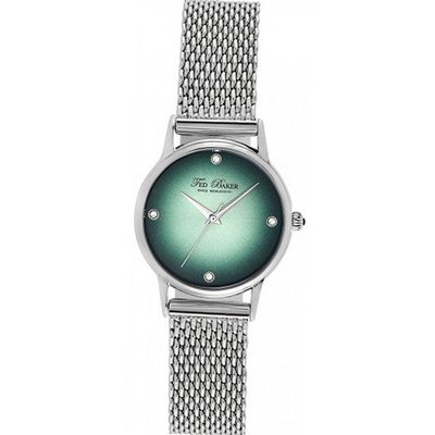 Ted Baker TE4083 Modern Green Dial Silver Case Mesh Bracelet