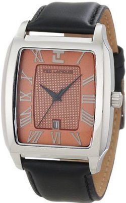 Ted Lapidus 5118401 Dark Copper Textured Dial Black Leather