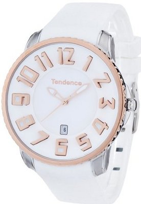 Tendence Gulliver Slim Unisex Quartz with White Dial Analogue Display and White Plastic or PU Strap TS151004