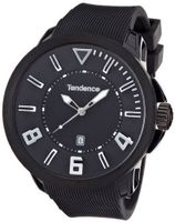 Tendence Gulliver Sport Unisex Quartz with Black Dial Analogue Display and Black Plastic or PU Strap TT530002
