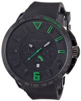 Tendence Gulliver Sport Unisex Quartz with Green Dial Analogue Display and Black Plastic or PU Strap TT560003