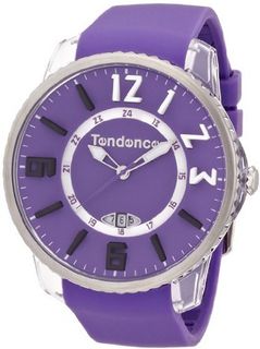 Tendence Slim- Pop Unisex Quartz with Purple Dial Analogue Display and Purple Plastic or PU Strap TG131002