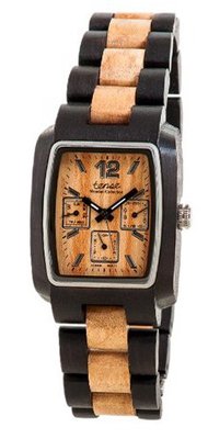 Tense 3 Window Dial Two-Tone Walnut Maple Wood J8302WM LF