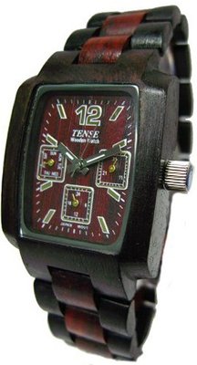 Tense 3 Window Time - Day - Month Dial All Sandalwood Wood J8302DS ANDF