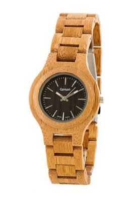 Tense Bamboo Round Analog Wood Unisex G7509B-W