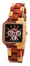 Tense Inlaid Solid Natural Wood Square Dial Multi-Eye B7305I