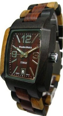 Tense Multicolored All Wood Jumbo Rectangular Dark Dial J8102IDM DF
