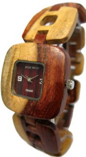 Tense Solid Sandalwood Unisex Natural Wood Retro B8204I -W