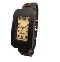 Tense Two Tone Rectangular Oblong Wood Ladies L8221DS ANLF