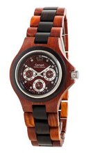 Tense Two Tone Sandalwood Triple Dial Round All Wood G4300SD DF